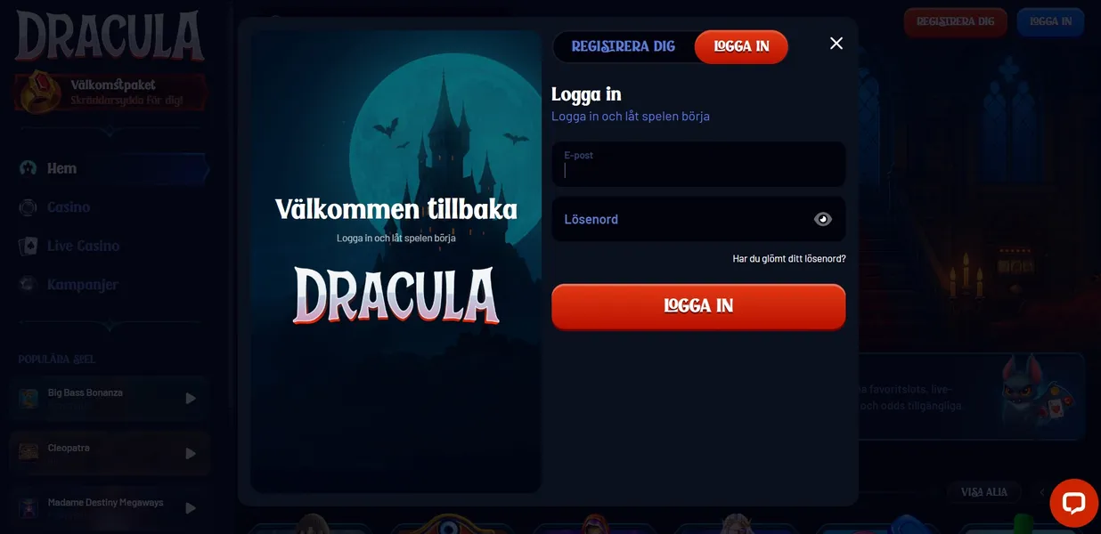 Klassisk registrering och inloggning – en välbekant väg
